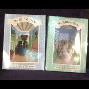 Vintage Gund  The Littlest Bears.Set of 2 In original boxes.Grandfather & Mother